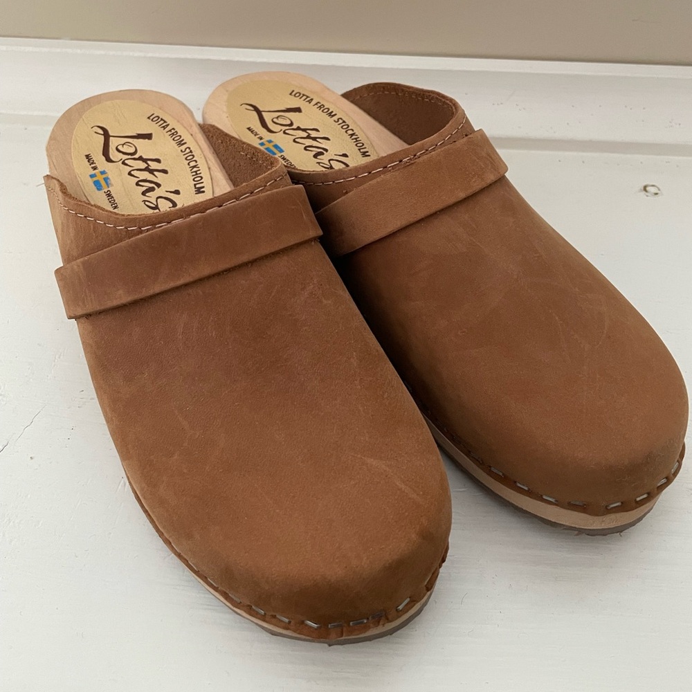 Lotta From Stockholm Classic Brown Clogs Oiled Nubuck